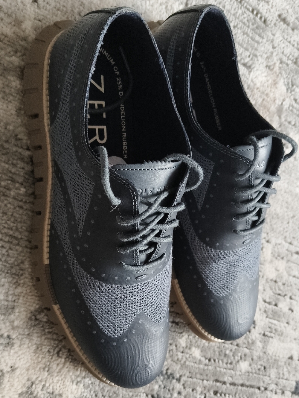 Cole Haan ZERØGRAND Men’s Black Knit & Leather Oxford